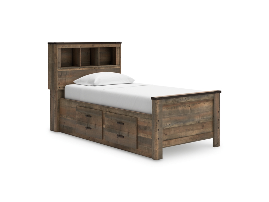 Trinell Twin Bookcase Storage Bed, Dresser and Mirror - image 2