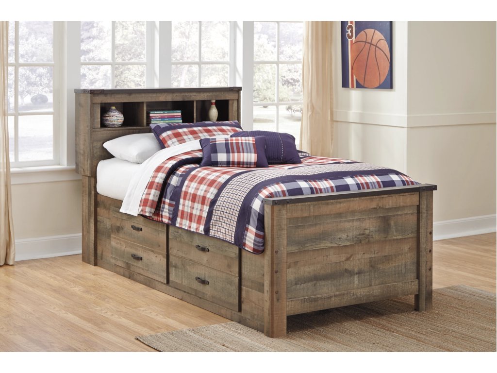 Trinell Twin Bookcase Storage Bed, Dresser, Mirror and Nightstand - image 5