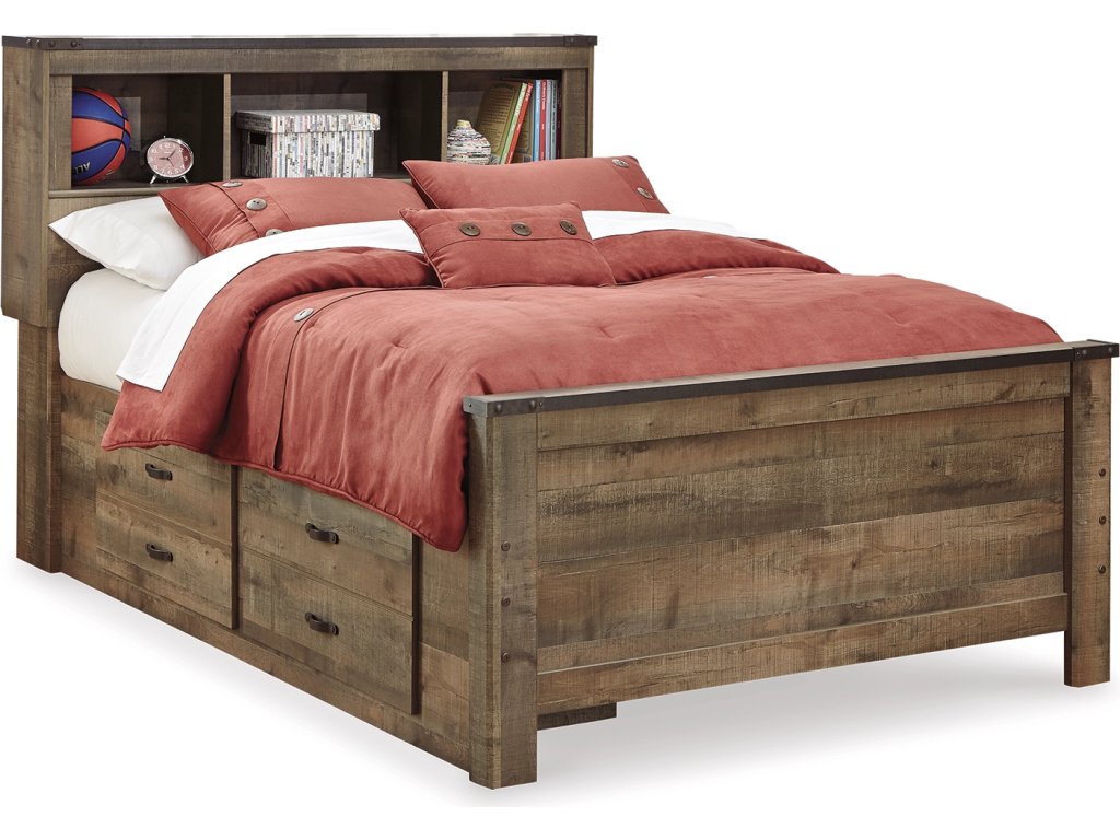 Trinell Full Bookcase Storage Bed, Dresser, Mirror, Chest and 2 Nightstands - image 6