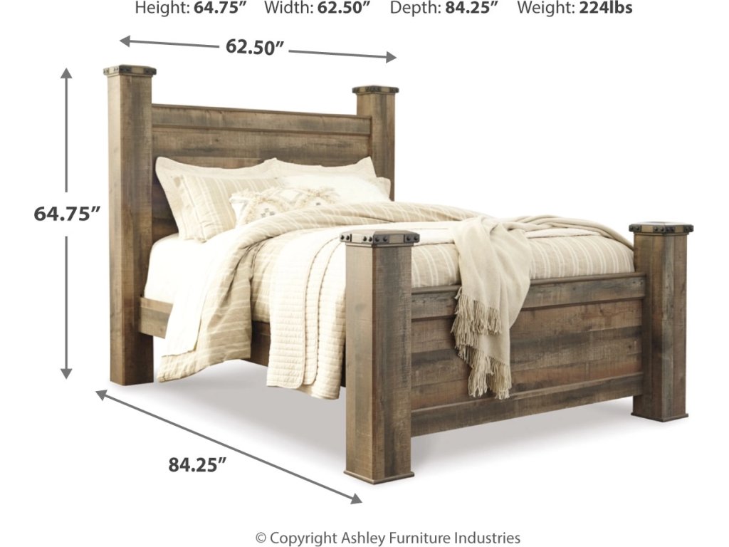 Trinell Queen Poster Bed, Dresser and Mirror - image 3