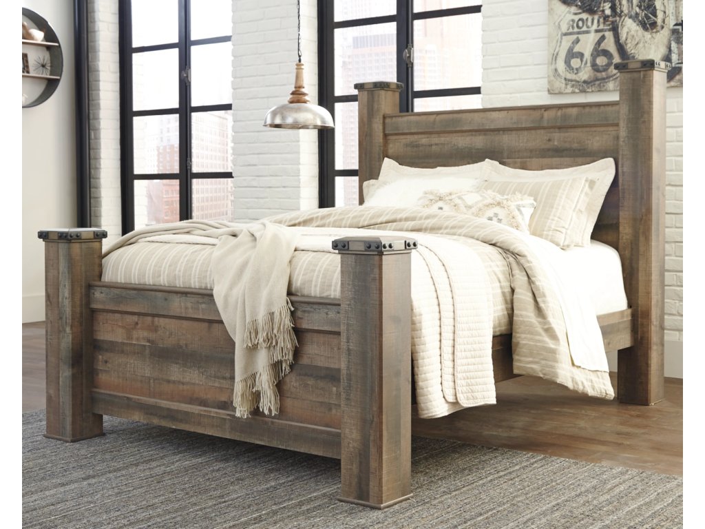 Trinell Queen Poster Bed, Dresser, Mirror, Chest and 2 Nightstands - image 16