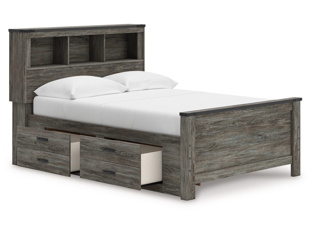 Frandern Full Bookcase Panel Bed with Storage, Dresser, Mirror and Chest - image 18