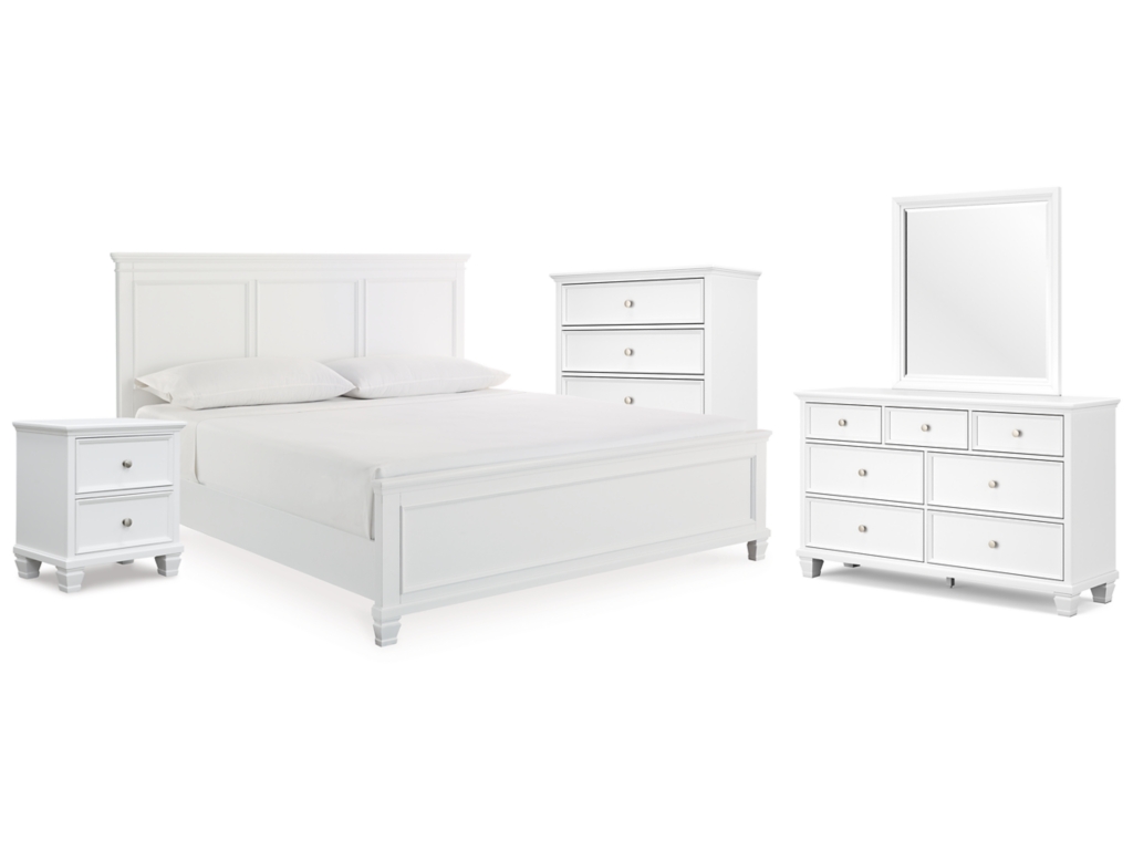 Fortman King Panel Bed, Dresser, Mirror, Chest and Nightstand - main image