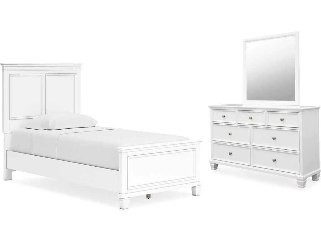 Fortman Twin Panel Bed, Dresser and Mirror - main image