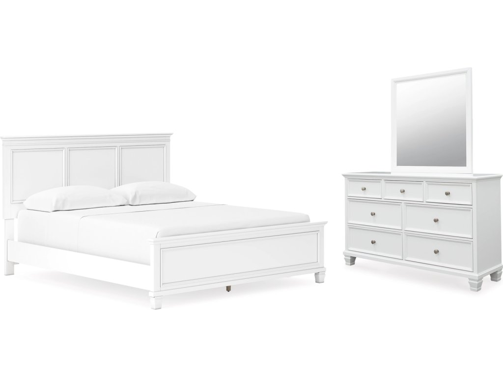 Fortman California King Panel Bed, Dresser and Mirror - main image