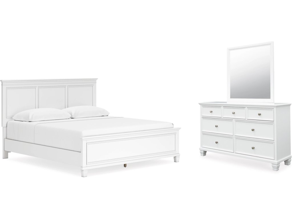 Fortman King Panel Bed, Dresser and Mirror - main image