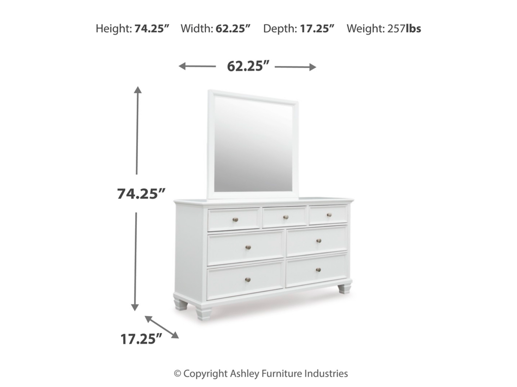 Fortman King Panel Bed, Dresser, Mirror, Chest and 2 Nightstands - image 8