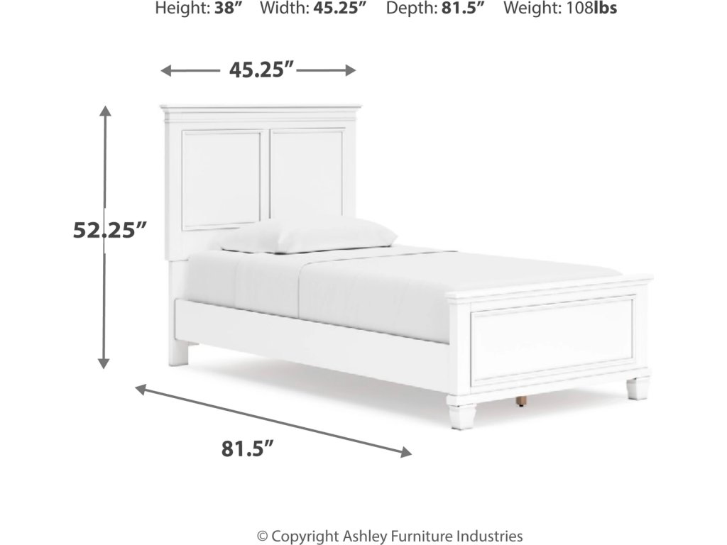 Fortman Twin Panel Bed, Dresser and Mirror - image 12