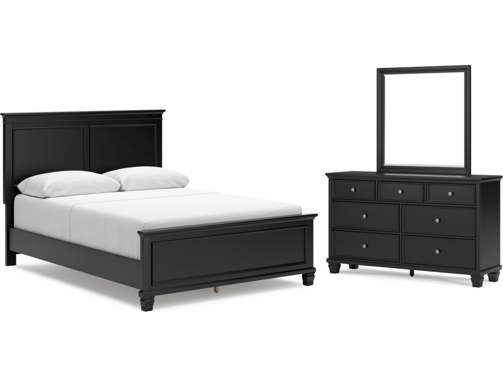 Lanolee Queen Panel Bed, Dresser and Mirror - main image