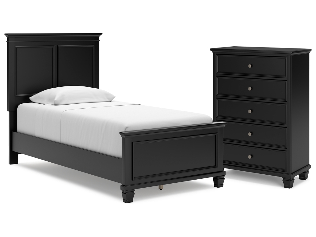 Lanolee Twin Panel Bed and Chest - main image