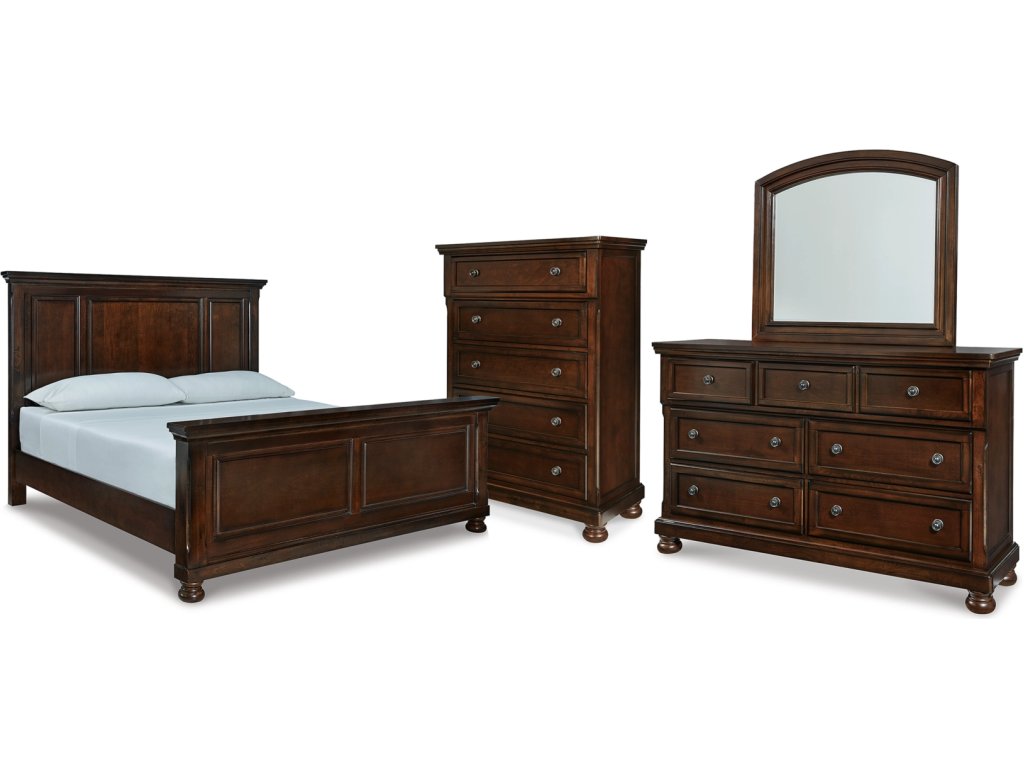 Porter California King Panel Bed, Dresser, Mirror and Chest - main image