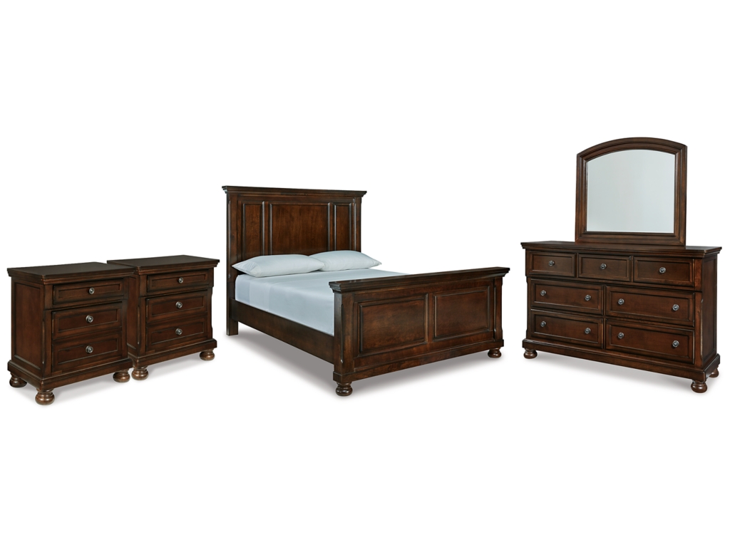 Porter Queen Panel Bed, Dresser, Mirror and 2 Nightstands - main image