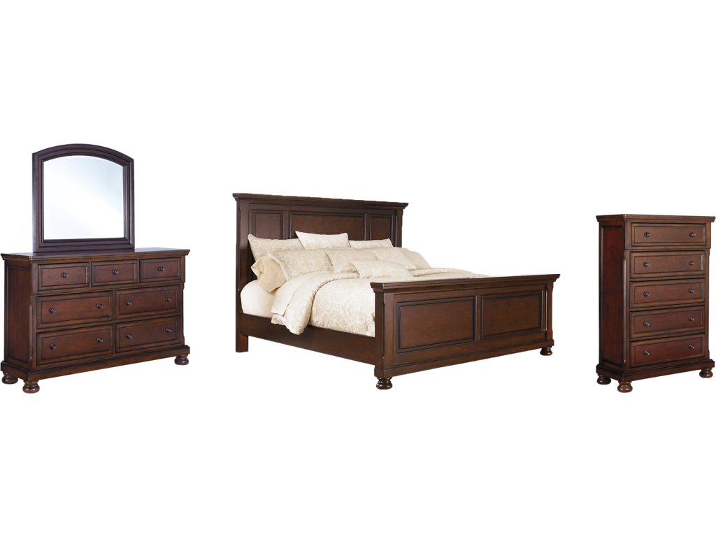 Porter King Panel Bed, Dresser, Mirror and Chest - main image