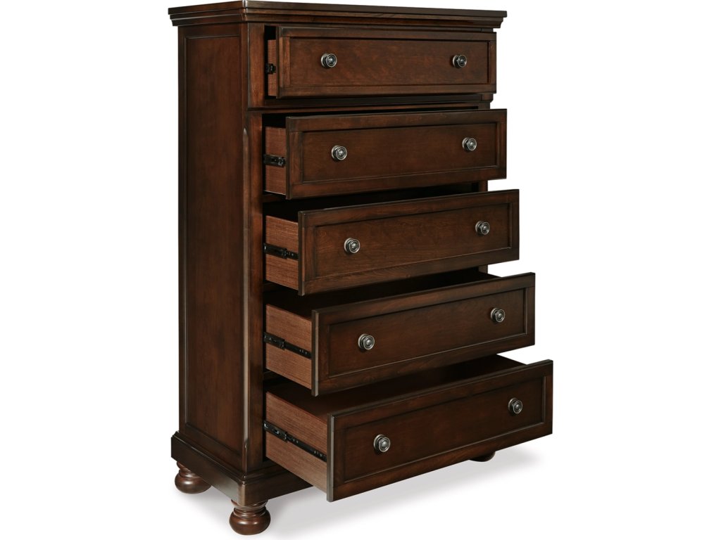 Porter California King Panel Bed, Dresser, Mirror, Chest and 2 Nightstands - image 9