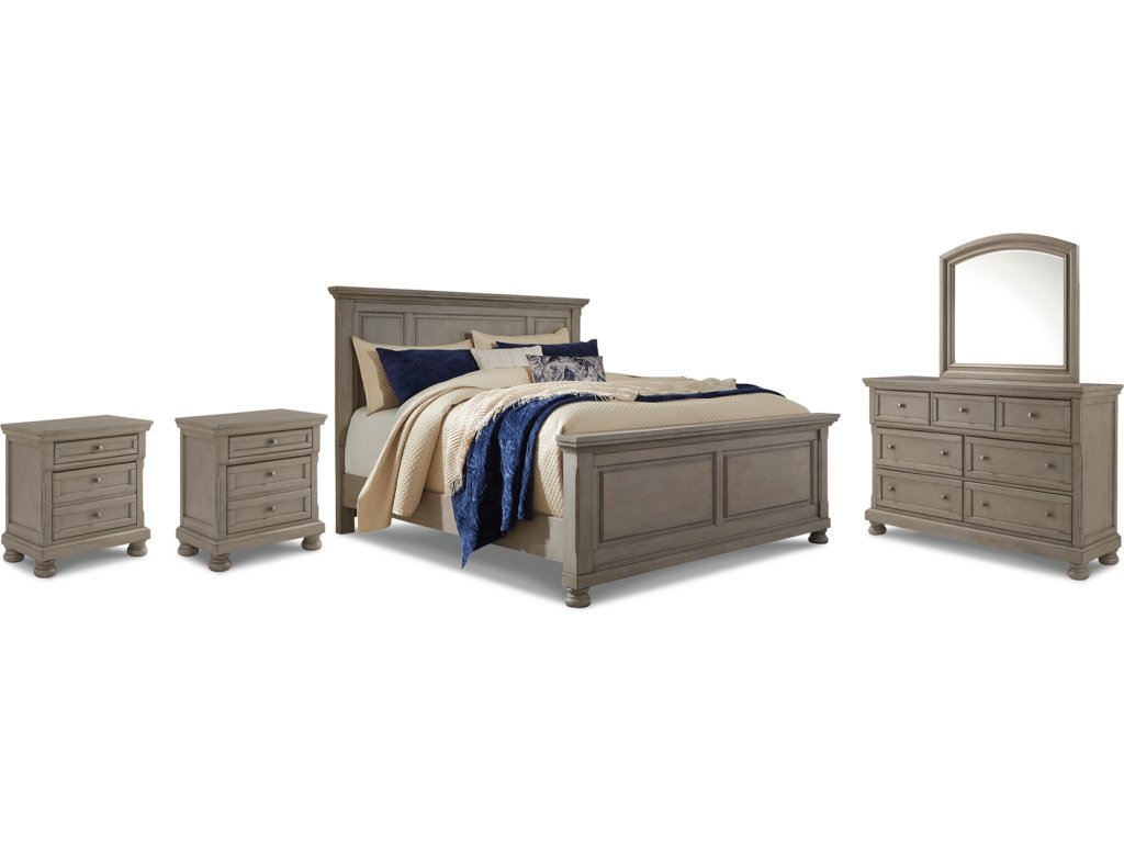 Lettner Queen Panel Bed, Dresser, Mirror and 2 Nightstands - main image