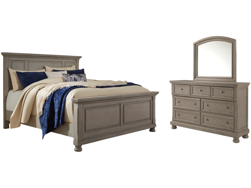 Lettner Queen Panel Bed, Dresser and Mirror - main image
