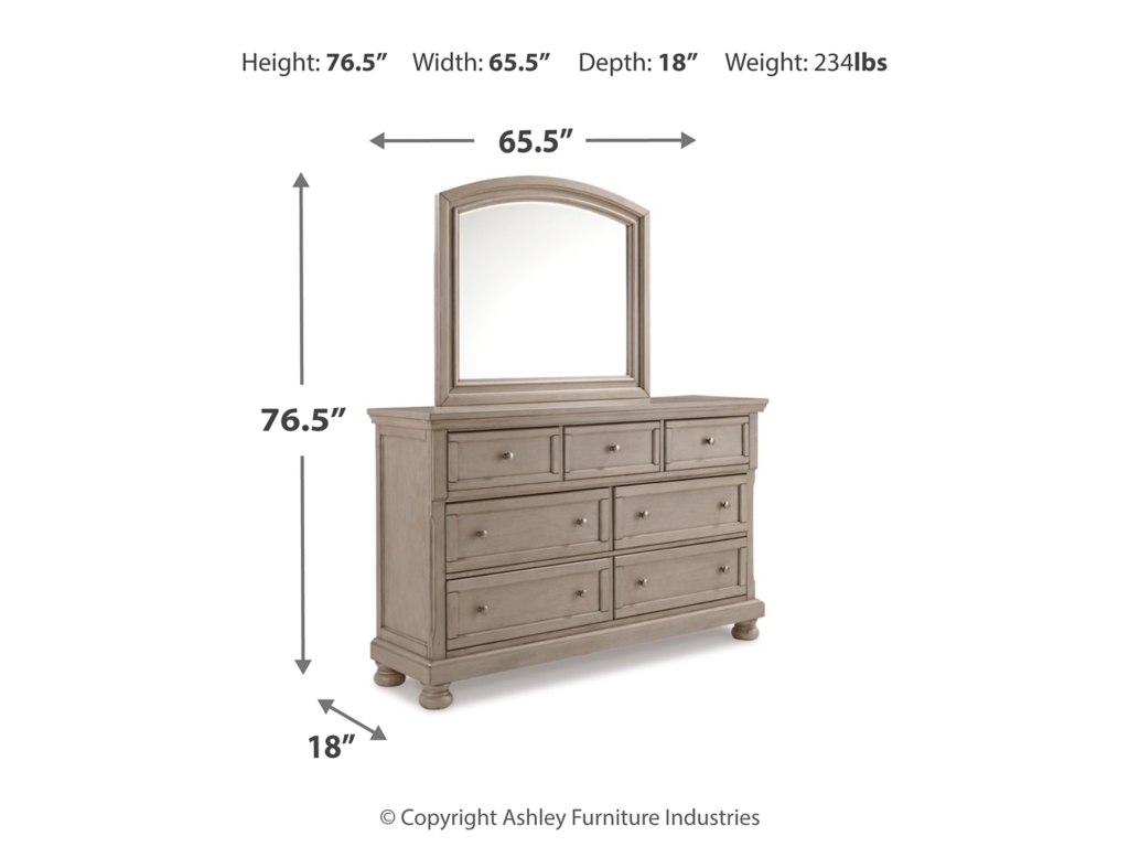 Lettner Queen Panel Bed, Dresser and Mirror - image 2