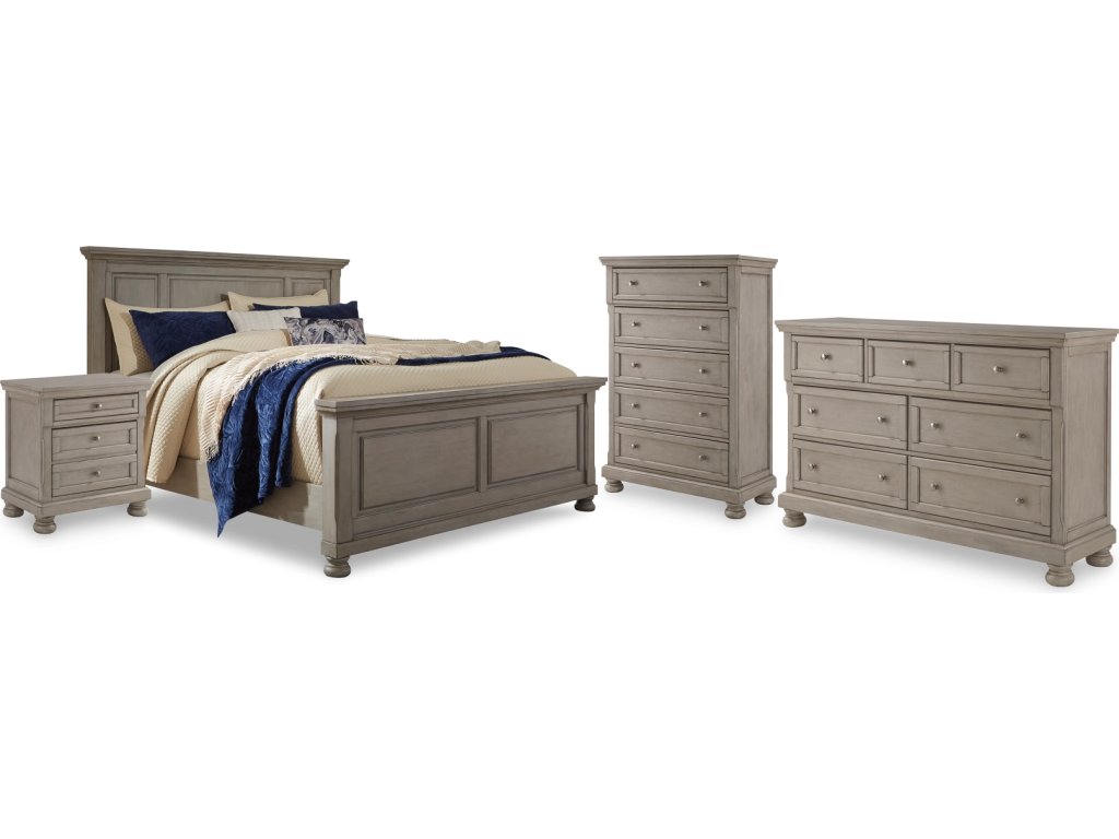 Lettner California King Panel Bed, Dresser, Chest and 2 Nightstands - main image