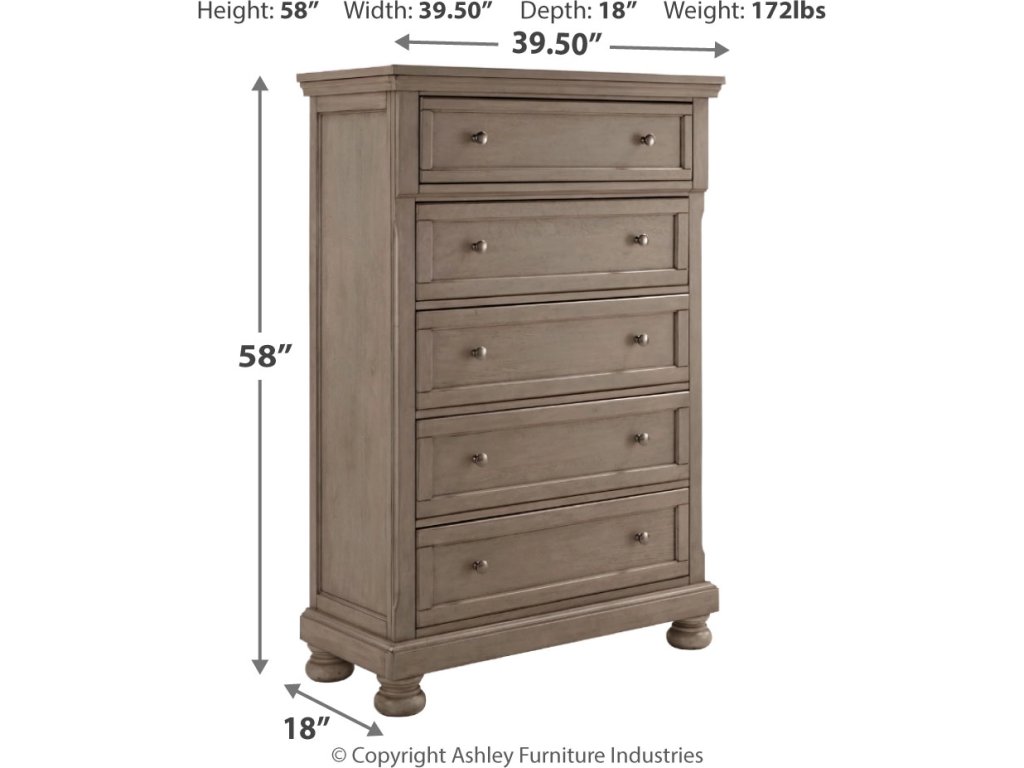 Lettner King Panel Bed, Chest and 2 Nightstands - image 2