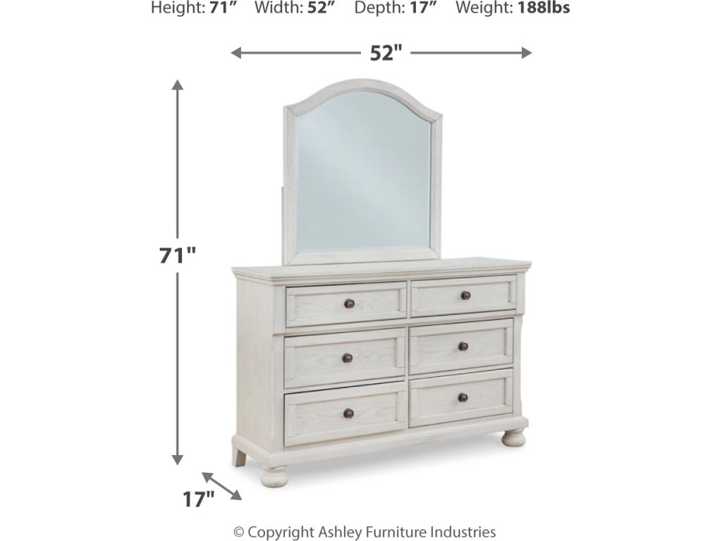 Robbinsdale Twin Sleigh Storage Bed, Dresser and Mirror - image 2