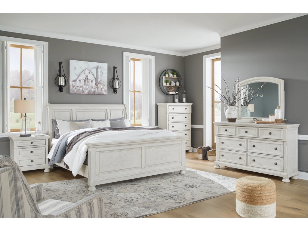 Robbinsdale King Sleigh Bed, Dresser and Mirror - image 8