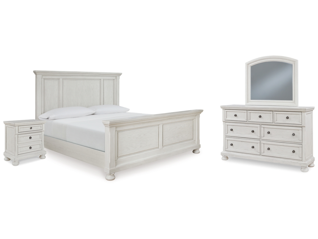 Robbinsdale Queen Panel Bed, Dresser, Mirror and Nightstand - main image