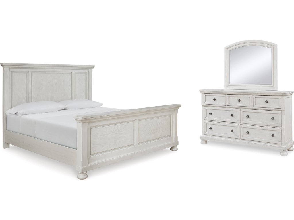 Robbinsdale Queen Panel Bed, Dresser and Mirror - main image