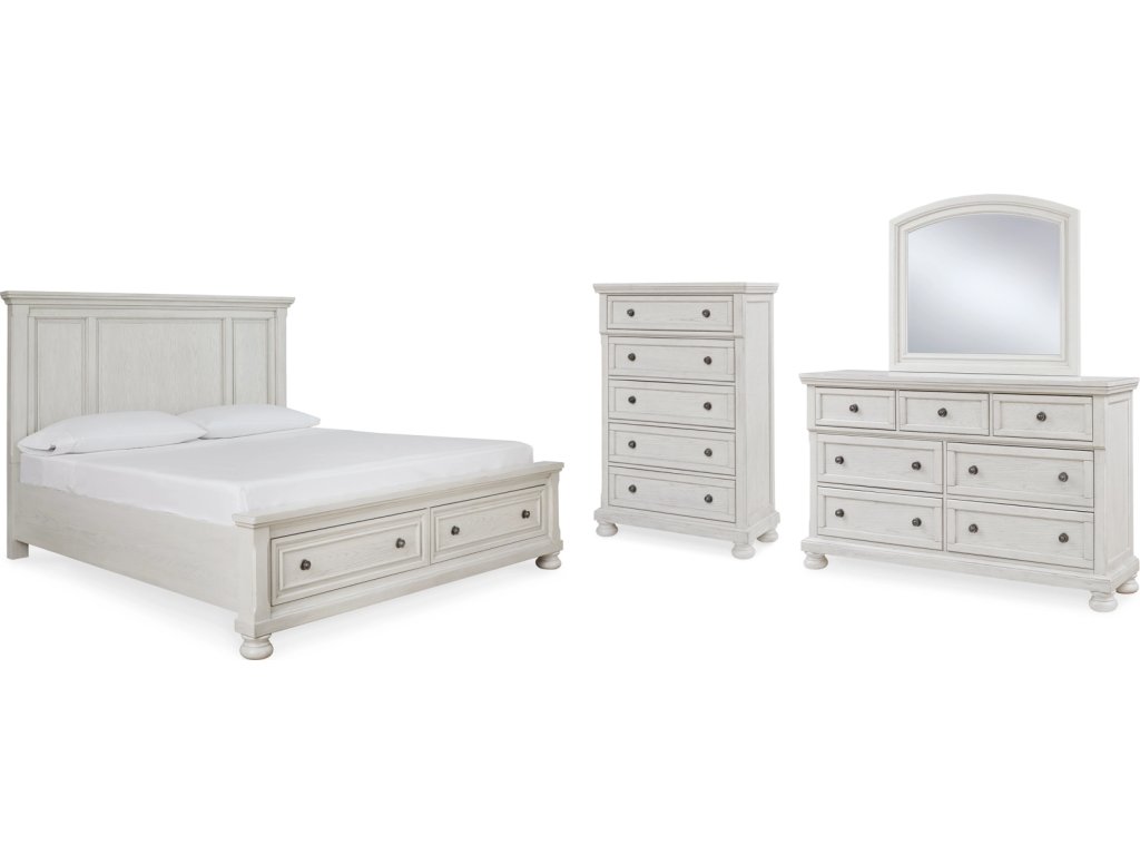 Robbinsdale Queen Panel Storage Bed, Dresser, Mirror and Chest - main image