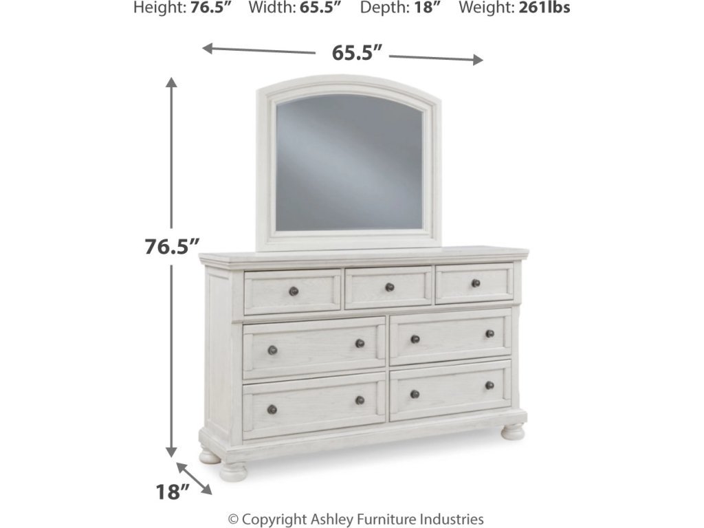 Robbinsdale Queen Panel Storage Bed, Dresser, Mirror and Chest - image 6
