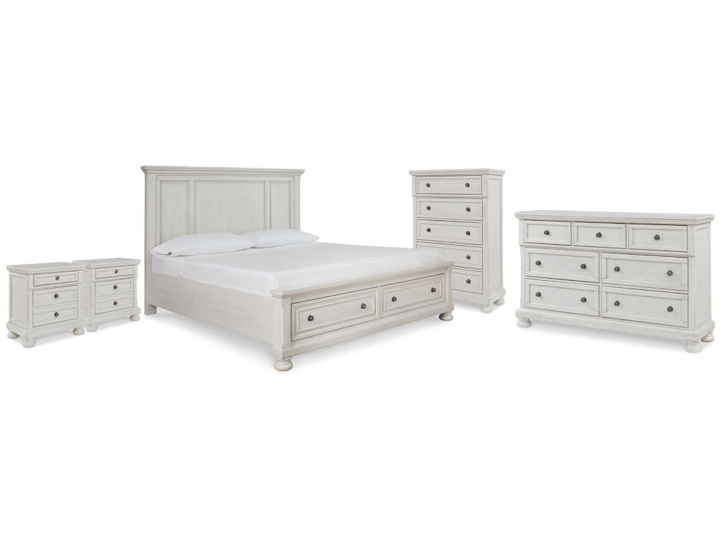 Robbinsdale King Panel Storage Bed, Dresser, Chest and 2 Nightstands - main image