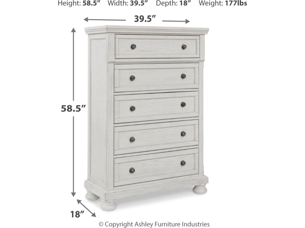 Robbinsdale Queen Panel Storage Bed, Dresser, Mirror and Chest - image 8