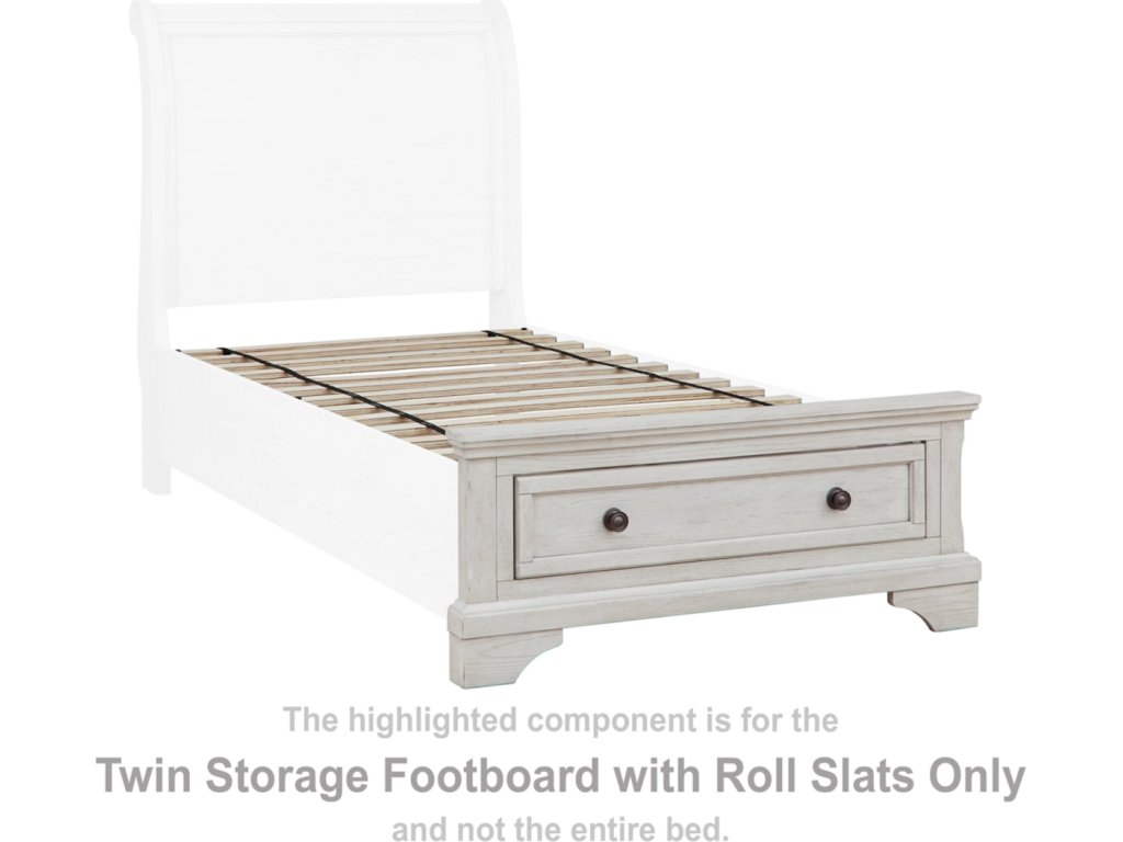 Robbinsdale Twin Storage Footboard with Roll Slats - image 1
