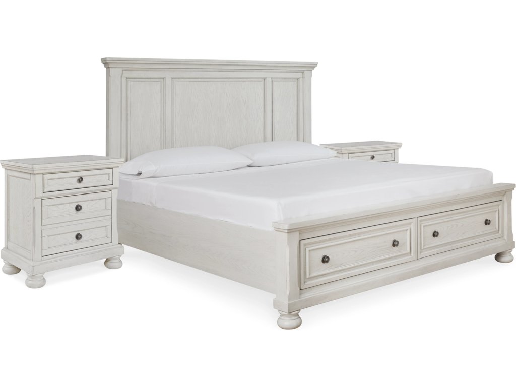 Robbinsdale King Storage Bed and 2 Nightstands - main image