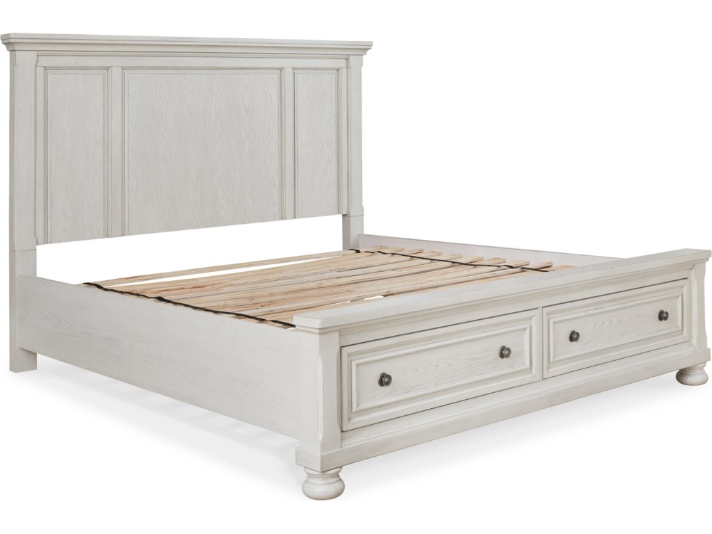 Robbinsdale Queen Storage Bed, Dresser, Mirror and Nightstand - image 2