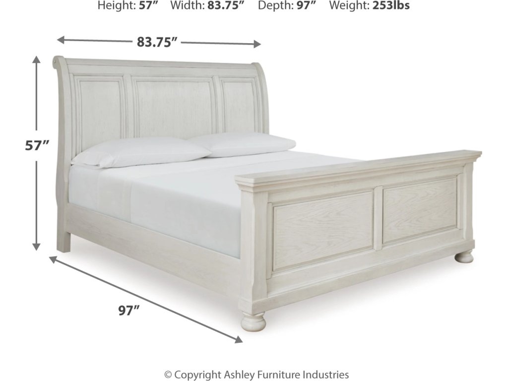 Robbinsdale King Sleigh Bed, Dresser and Mirror - image 7