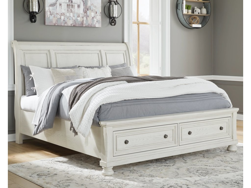 Robbinsdale King Sleigh Storage Bed, Dresser and Mirror - image 9