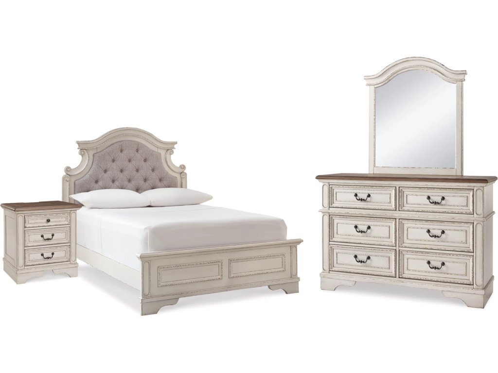 Realyn Full Panel Bed, Dresser, Mirror and Nightstand - main image