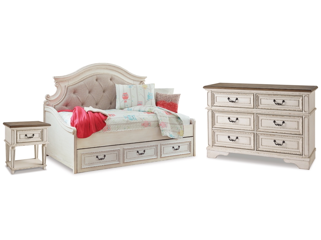 Realyn Twin Storage Daybed, Dresser and Nightstand - main image