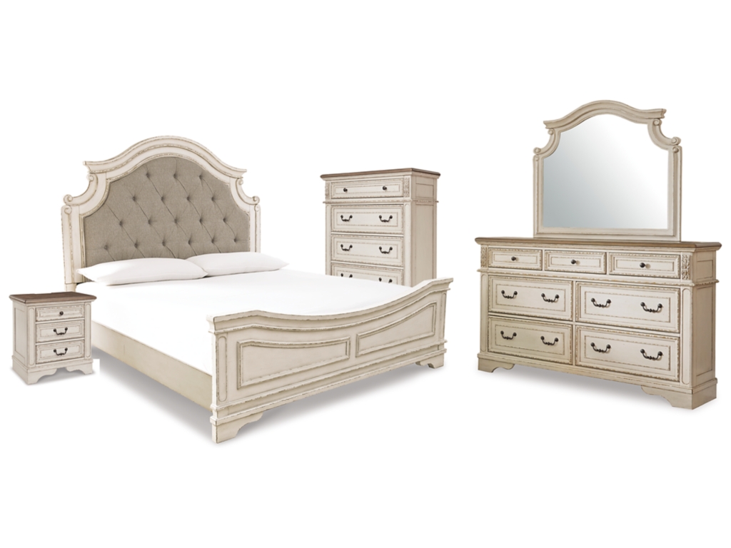 Realyn King Panel Bed, Dresser, Mirror, Chest and Nightstand - main image
