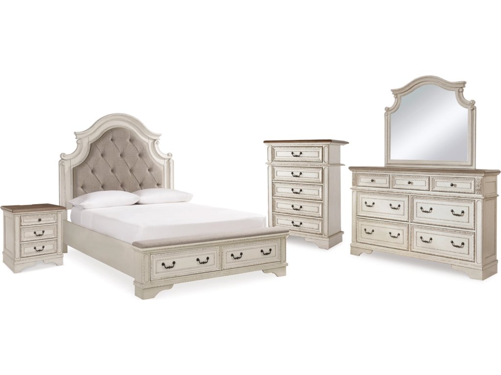 Realyn Queen Panel Bed, Dresser, Mirror, Chest and Nightstand - main image