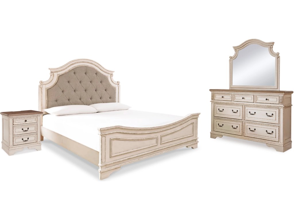 Realyn California King Panel Bed, Dresser, Mirror and Nightstand - main image