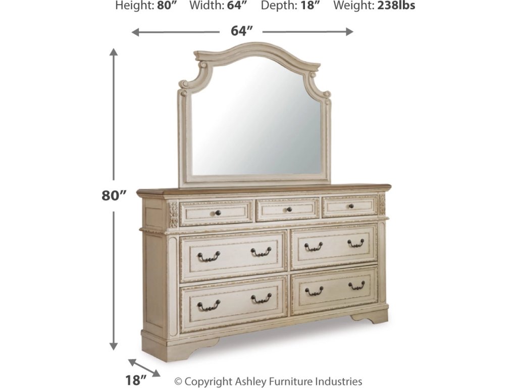 Realyn Queen Panel Bed, Dresser, Mirror and Chest - image 5