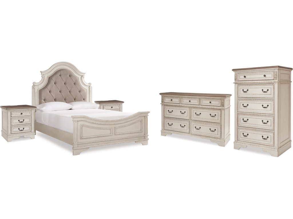 Realyn Queen Panel Bed, Dresser, Chest and 2 Nightstands - main image