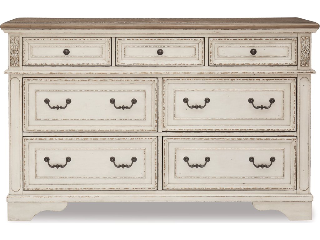 Realyn King Upholstered Panel Bed and Dresser - image 3