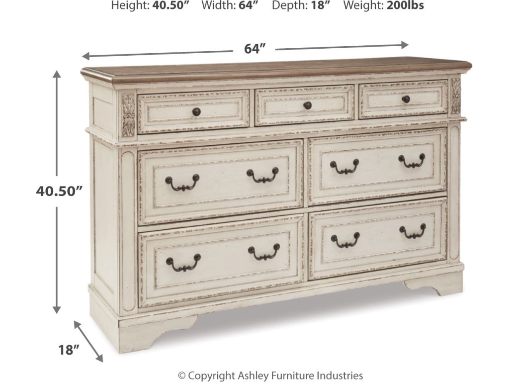 Realyn King Upholstered Panel Bed and Dresser - image 6