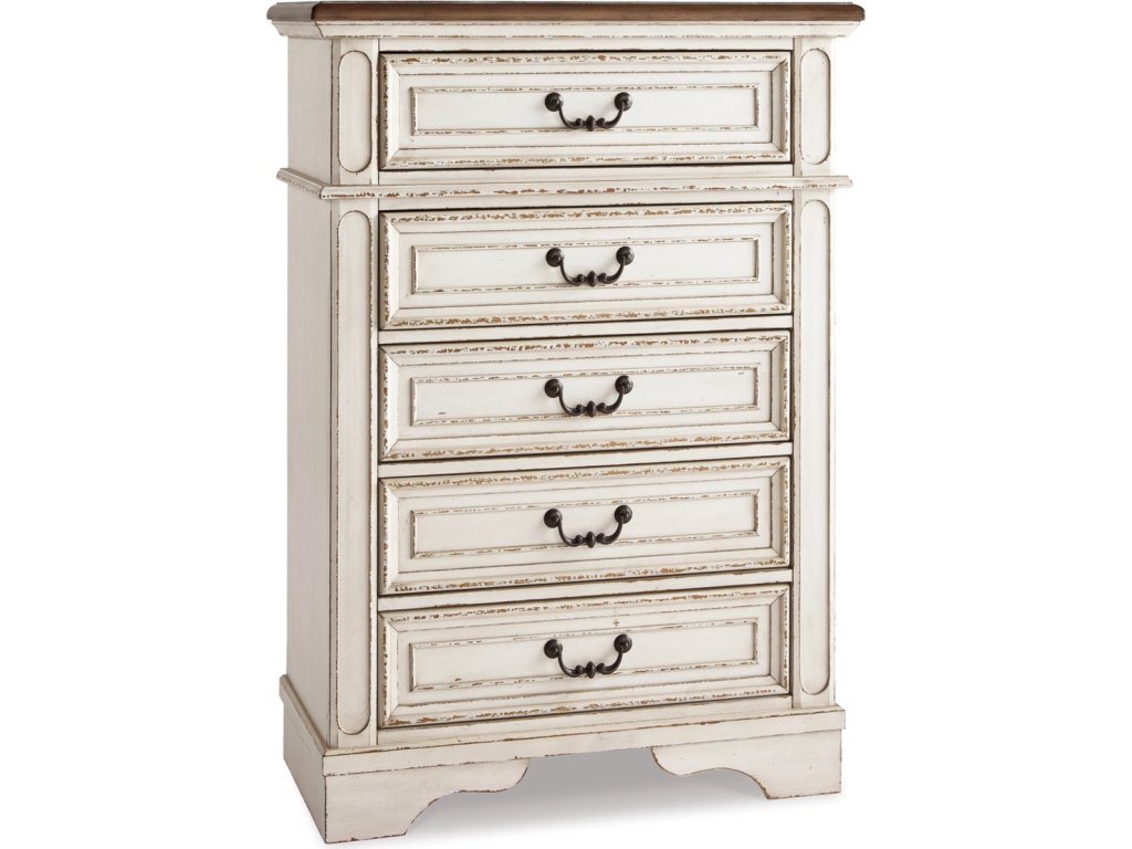 Realyn King Upholstered Panel Bed, Dresser, Mirror, Chest and 2 Nightstands - image 3