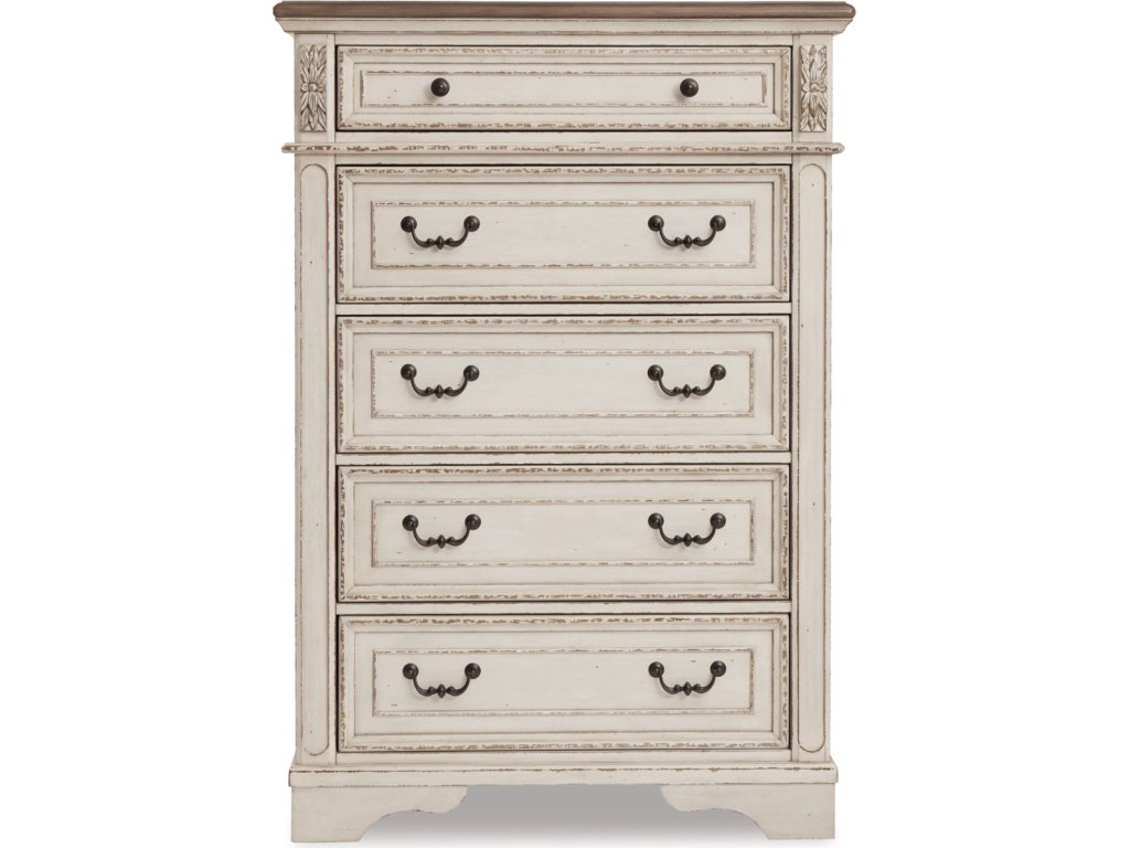 Realyn Queen Panel Bed, Dresser, Mirror and Chest - image 4