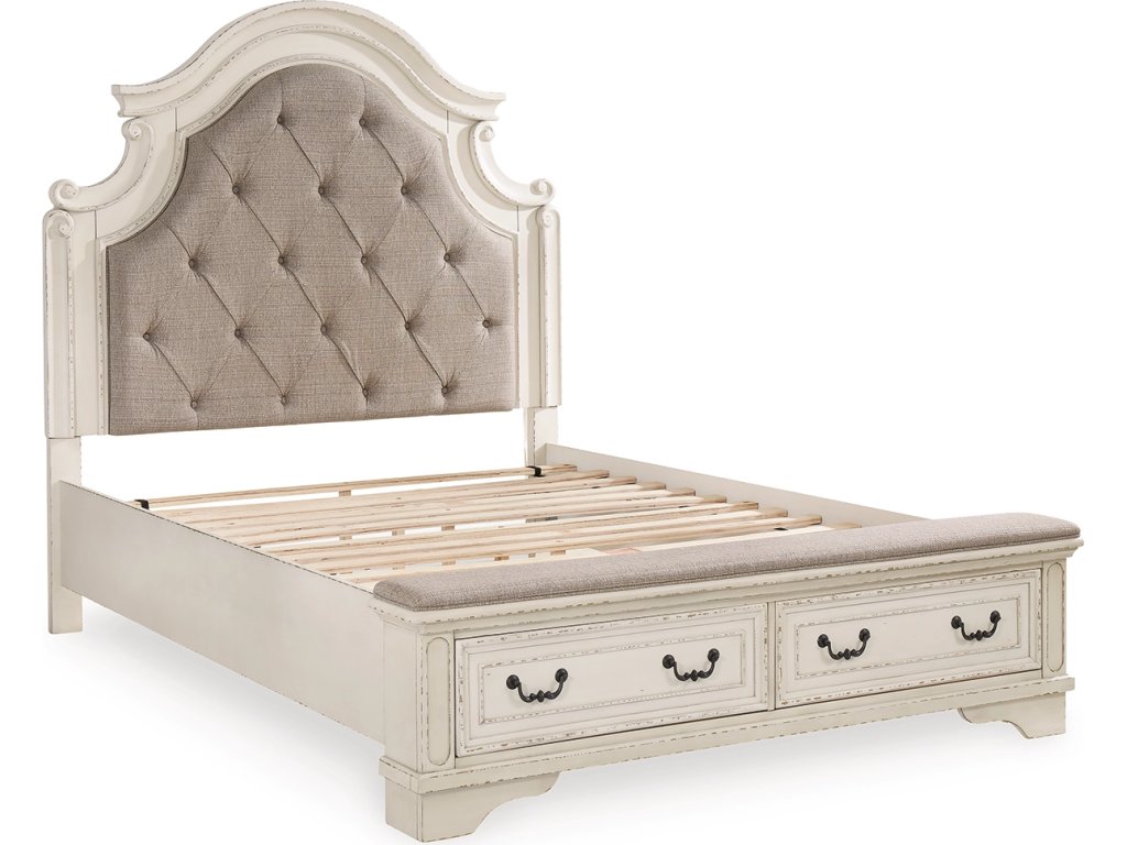 Realyn Queen Upholstered Panel Bed with Storage, Dresser and Nightstand - image 7