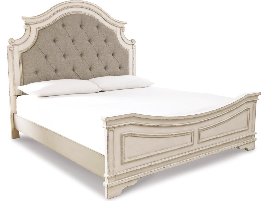 Realyn King Upholstered Panel Bed and Dresser - image 5