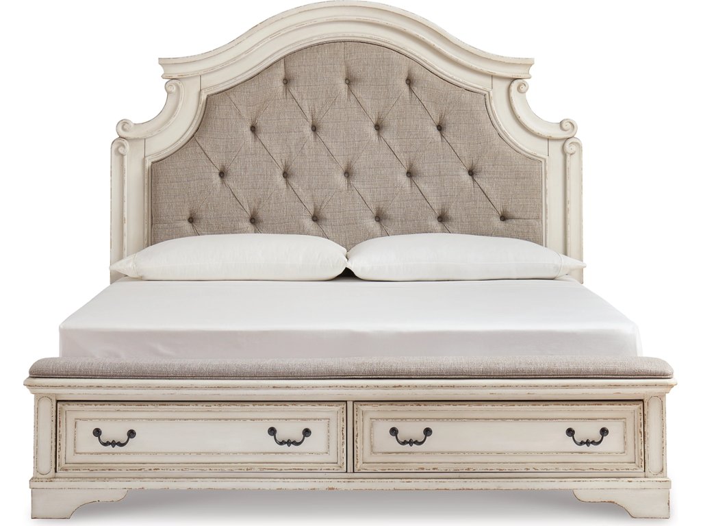 Realyn King Panel Storage Bed, Dresser, Mirror and 2 Nightstands - image 3